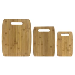 Totally Bamboo 15 in. L X 12 in. W X 0.38 in. Bamboo Cutting Board Set