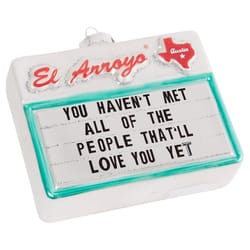 El Arroyo Multicolored Love You Ornament