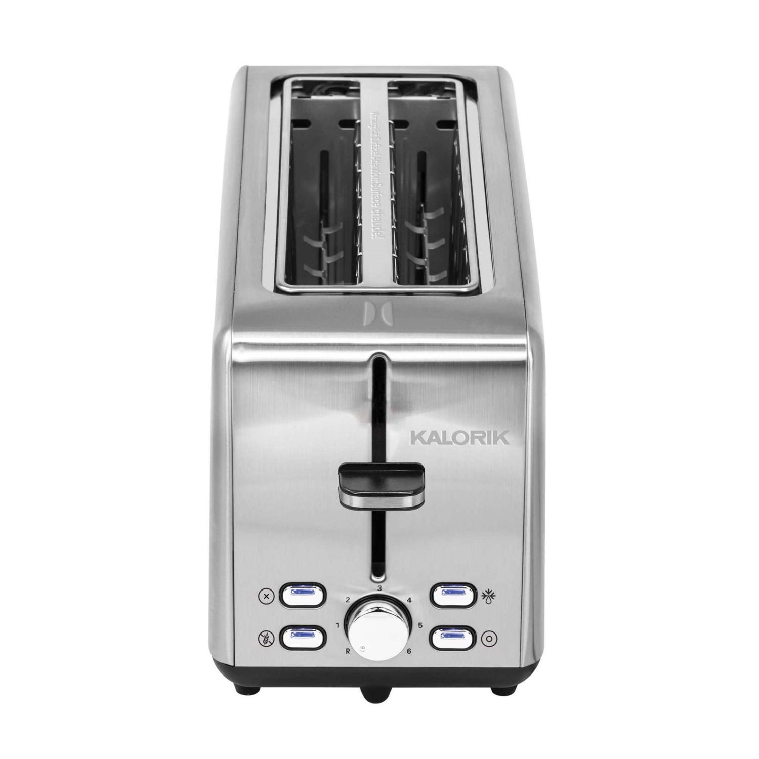 Kalorik Stainless Steel Silver 4 slot Toaster 15.16 in. H X 6.1 in. W X 7.68 in. D Sansujyuku sansujyuku.com