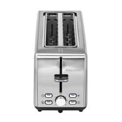 Kalorik Stainless Steel Silver 4 slot Toaster 15.16 in. H X 6.1 in. W X 7.68 in. D