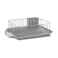 Farberware 20 in. L X 15 in. W X 6 in. H Gray Plastic Dish Rack