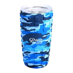 Pavilion Camo Community 20 oz Blue BPA Free Camouflage Travel Tumbler