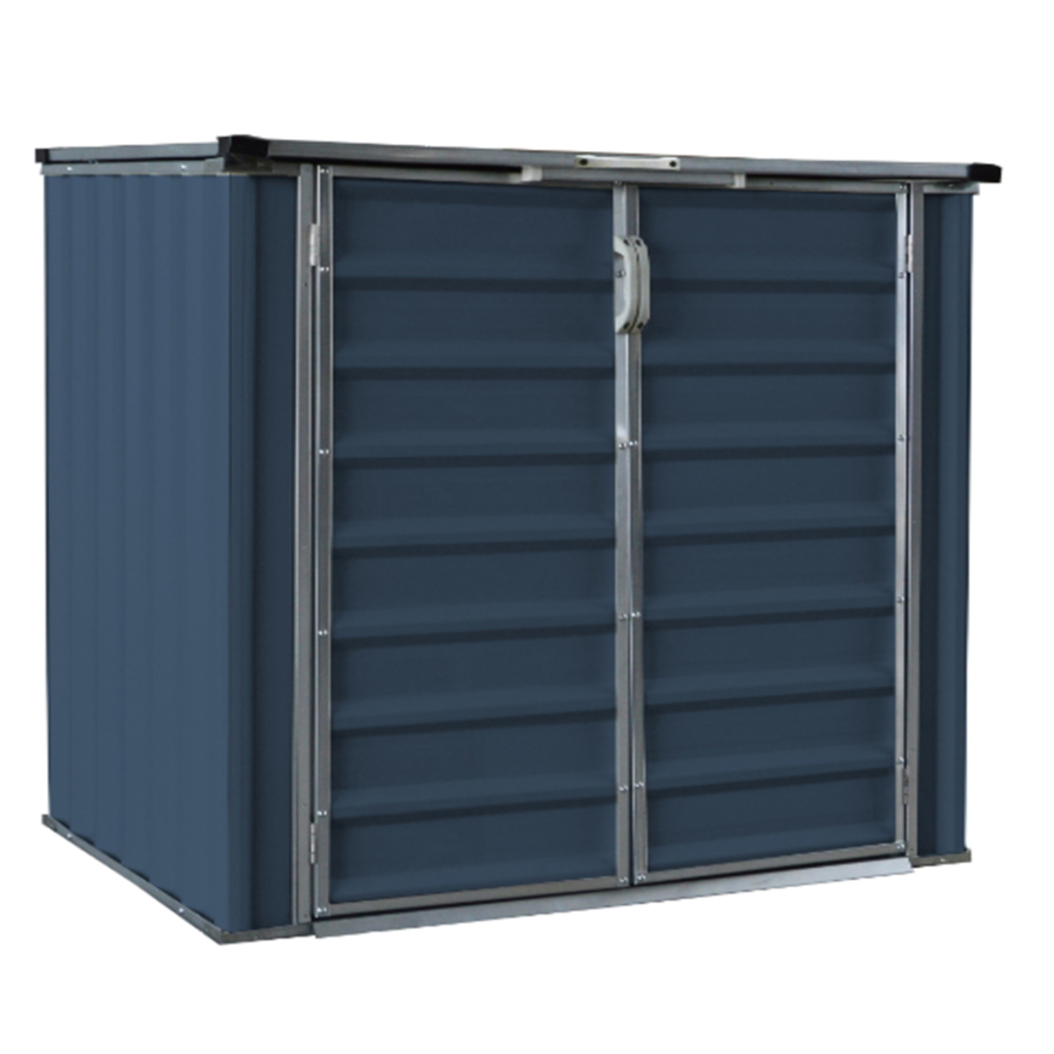 Build-Well 6 ft. x 4 ft. Metal Horizontal Modern Storage Shed without Floor Kit -  BW0604HSH-GY