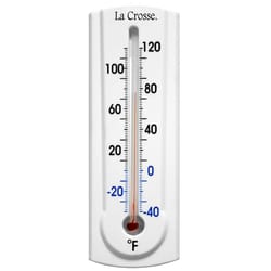 La Crosse Technology Analog Thermometer Plastic White 6.5 in.