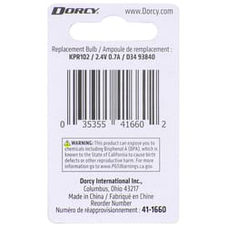 2-Pack by Dorcy 2.2V 0.47A Bayonet Base Krypton Replacement Bulb Dorcy 41-1662 2C/2AA English Manual 