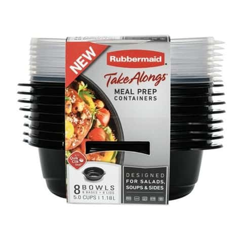 Rubbermaid Takealongs 5 Cup Round Food Storage Container 3 Pk., Food  Storage, Household