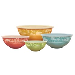 Camp Casual 13.5 cups Plastic Assorted Mixing Bowl Set 4 pc