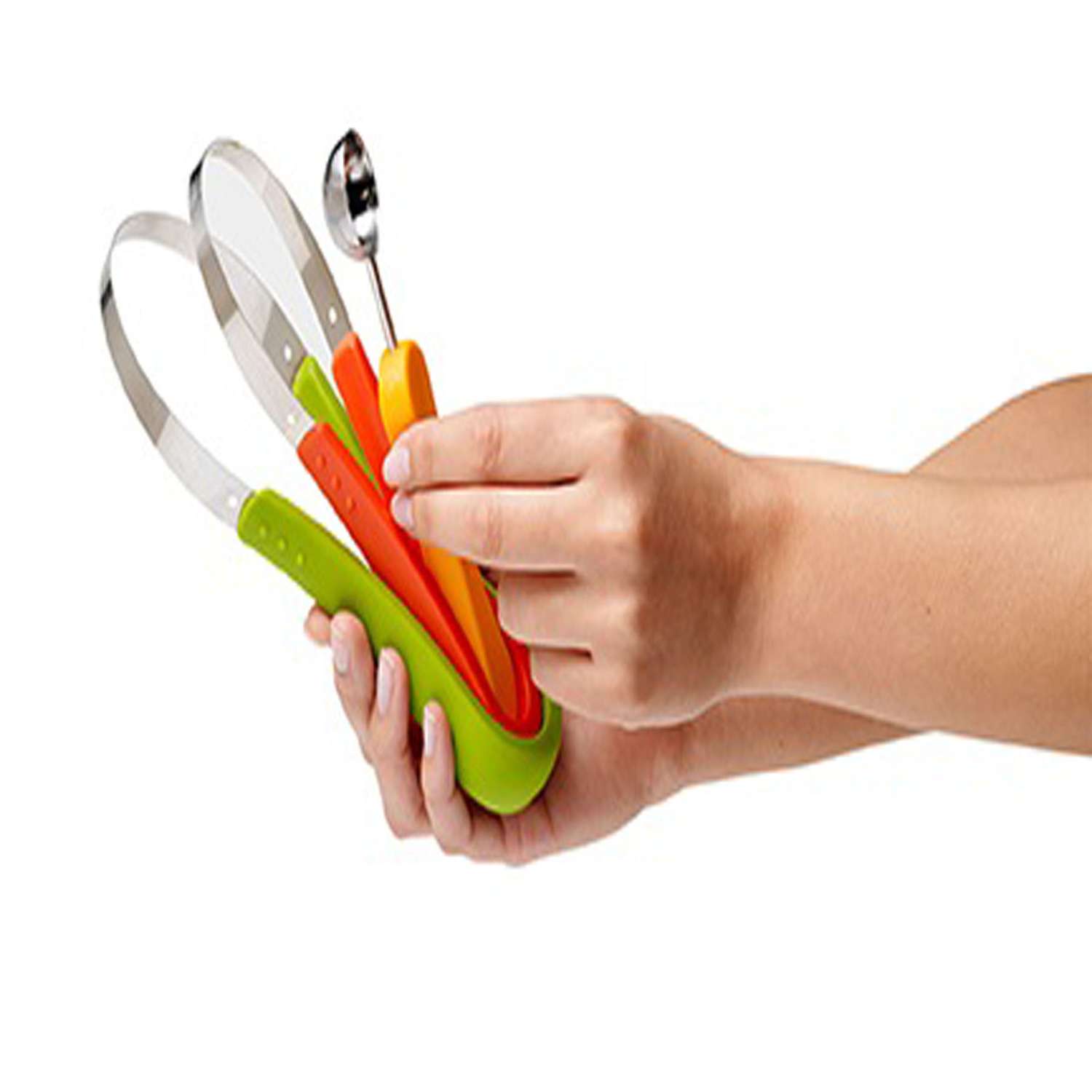 Multicolor Stainless Steel 3 in 1 Fruit Scooper Tool, Seed Remover