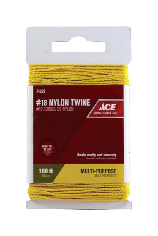 Ace 100 ft. L Gold Twisted Nylon Twine Ace Hardware