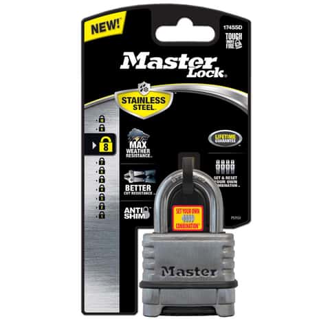 Master Lock 2.25-in Stainless Steel Combination Padlock Master Lock 2.25-in Stainless Steel Combination Padlock