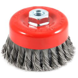 Forney 4 in. D X 5/8 in. Knotted Steel Cup Brush 8500 rpm 1 pc