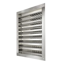 Master Flow 14 in. W X 24 in. L Mill Silver Aluminum Wall Louver