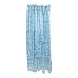 Sttelli Dandelion 72 in. H X 72 in. W Teal Shower Curtain Polyester