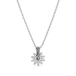 Montana Silversmiths Women's Spur of the Moment Crystal Silver Necklace Water Resistant