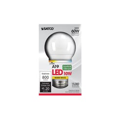 Satco A19 E26 (Medium) LED Bulb Warm White 60 W 1 pk