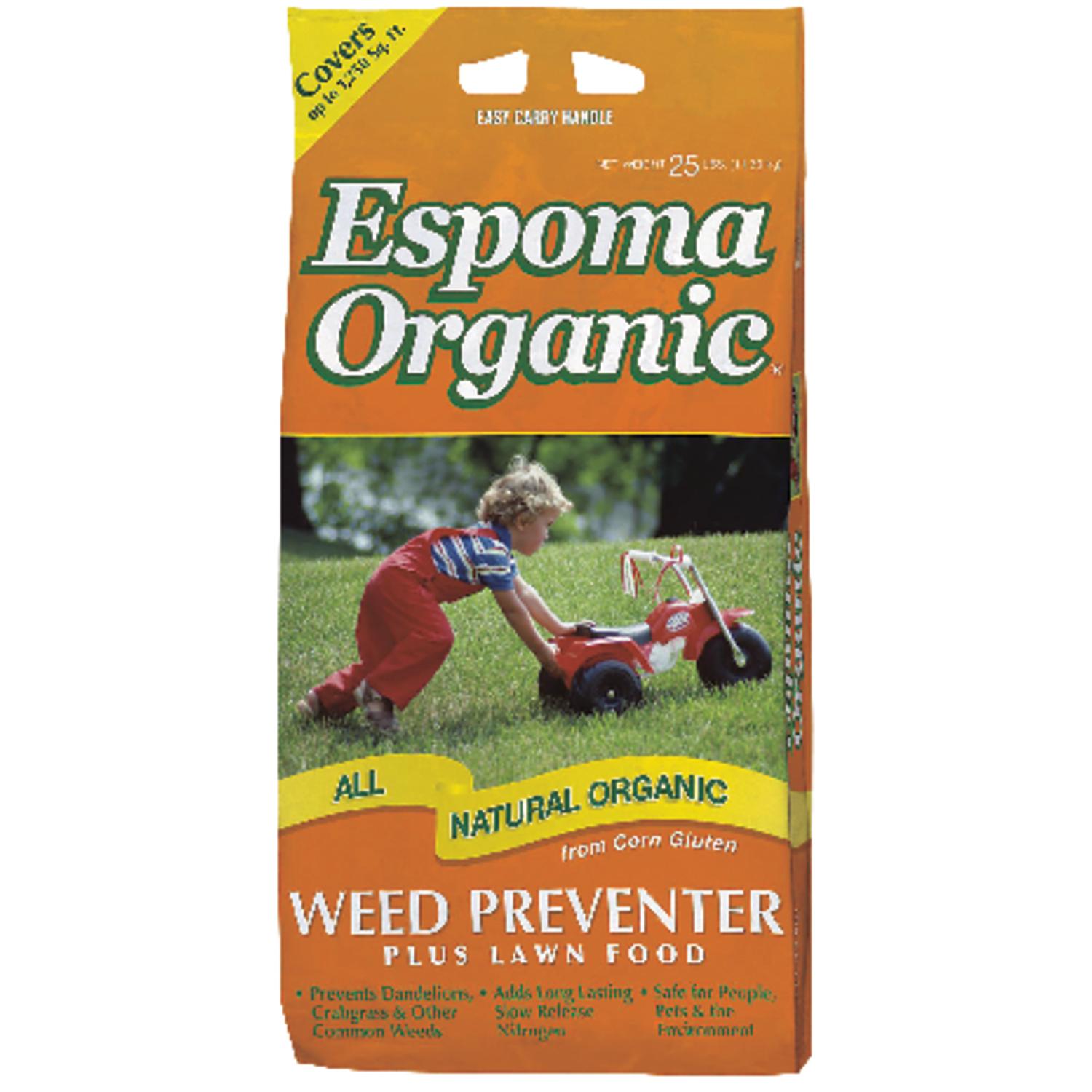 Espoma Organic Pre Emergent Preventer & Fertilizer Lawn Fertilizer For All Grasses 1250 sq ft