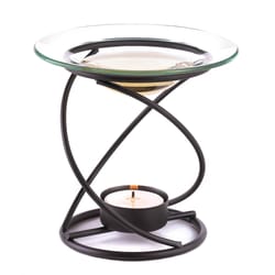 Fragrance Foundry 4.50 in. H X 4.75 in. W X 4.75 in. L Black/Clear Glass/Metal Helix Oil Warmer