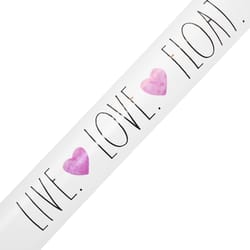 CocoNut Float Rae Dunn White Vinyl Inflatable Live Love Float Pool Noodle