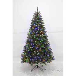 Celebrations 8 ft. Full LED 600 ct Frosted Aspen Fir Color Changing Christmas Tree