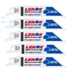 Lenox METALWOLF 4 in. Bi-Metal WAVE EDGE Reciprocating Saw Blade 18 TPI 5 pk