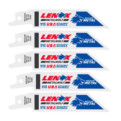 Lenox METALWOLF 4 in. Bi-Metal WAVE EDGE Reciprocating Saw Blade 18 TPI 5 pk