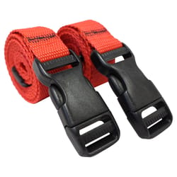 Bulk-Strap 1 in. W X 4 ft. L Red Utility Strap 175 lb 2 pk