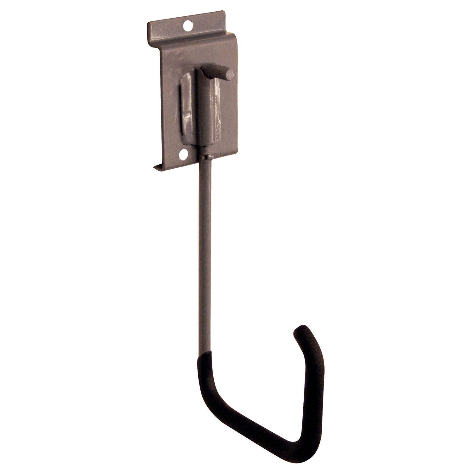Crawford 8 in. L Powder Coated Black/Silver Steel Utility Hook 50 lb