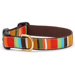 Up Country Brown Stripe Nylon Dog Collar Medium