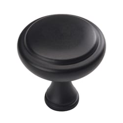 Amerock Traditional Round Cabinet Knob 1-1/4 in. D Matte 6 pk