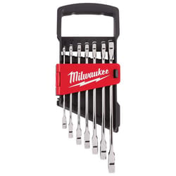 Milwaukee Metric Ratcheting Combination Wrench Set 12 in. L 7 pc