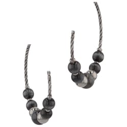 Montana Silversmiths Women's Midnight Flight Hoop Black/Gray Earrings