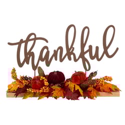 Glitzhome 15.35 in. Thankful Centerpiece Fall Decor
