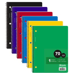 Bazic Products 10-1/2 in. W X 8 in. L College Ruled Side-Spiral Notebook