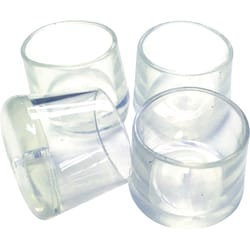 Ace Thermoplastic Ethylene Leg Tip Clear Round 3/4 in. W 4 pk