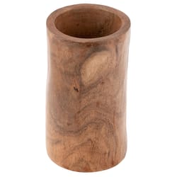 Karma Sierra 6.9 in. H X 4.2 in. L Natural Wood Vase