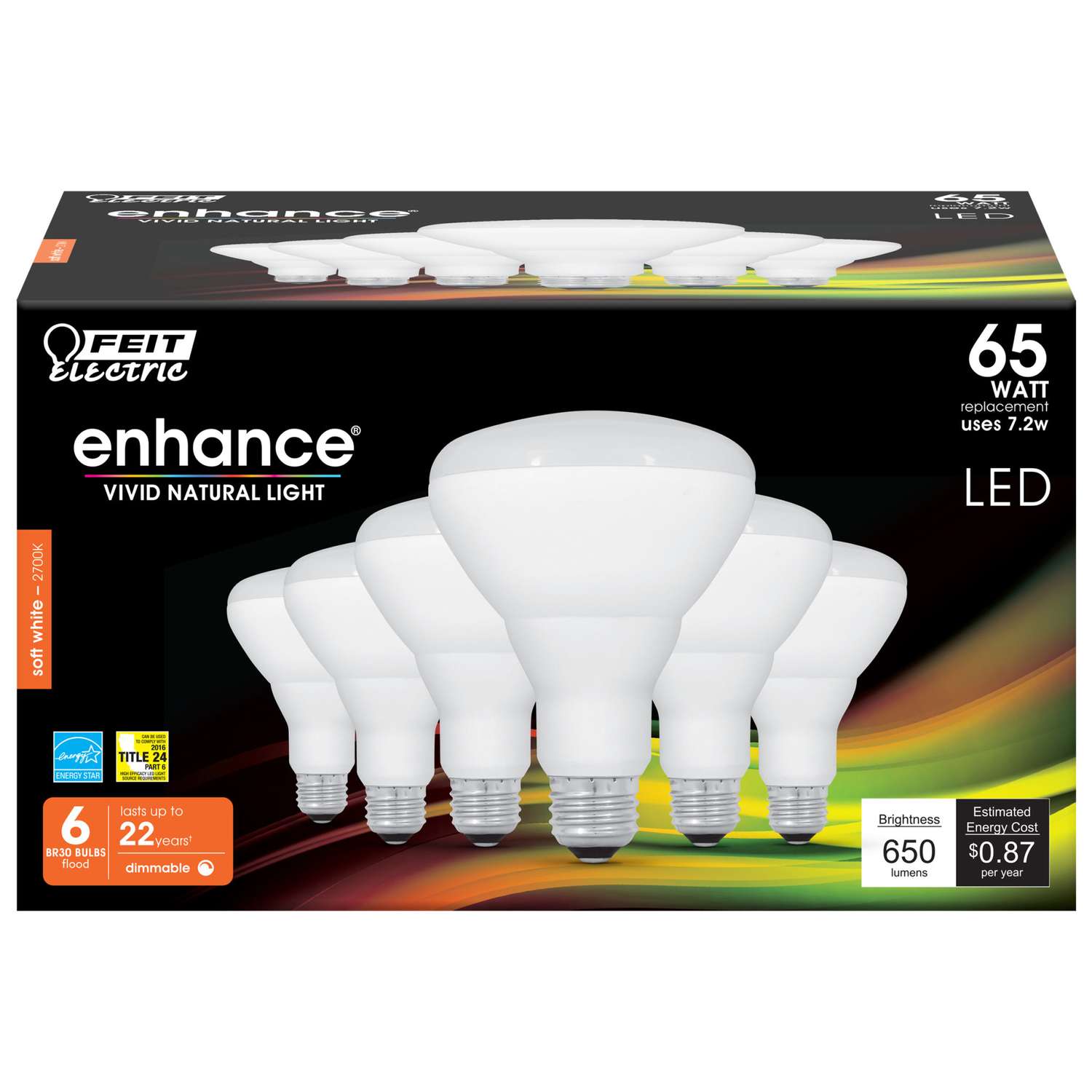 Feit Electric Enhance BR30 E26 (Medium) LED Bulb Soft White 65 watt
