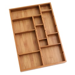 Lipper International 1.88 in. H X 17.5 in. W X 12.5 in. D Bamboo Adjustable Drawer Organizer
