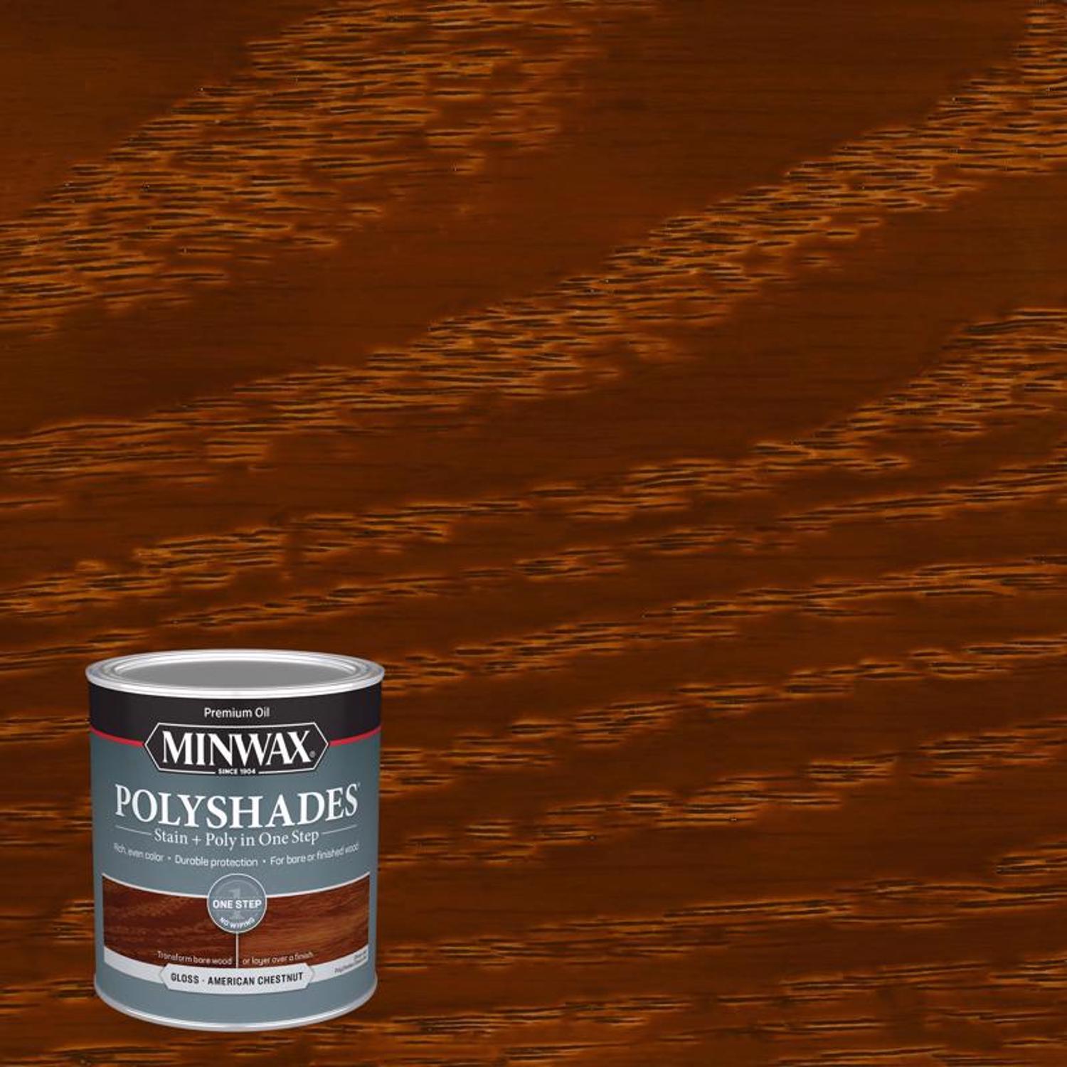 Minwax PolyShades Semi-Transparent Gloss Antique Walnut Stain