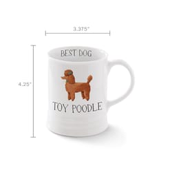 Pet Shop by Fringe Studio Julianna Swaney 12 fl. oz. White BPA Free Toy Poodle Mug