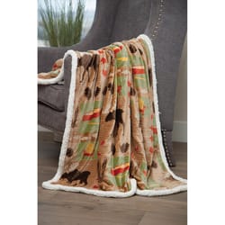 Carstens Inc 54 in. W X 68 in. L Multicolored Polyester Throw blanket