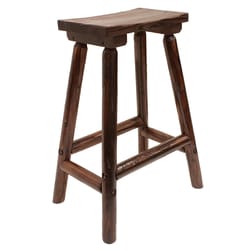 Leigh Country 1 pc Brown Wood Bar Stool