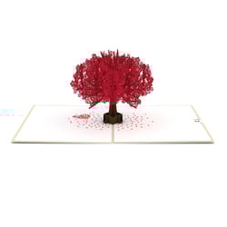 Lovepop Red Sakura Tree 3D Card Paper 1 pk