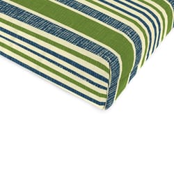Jordan Manufacturing Blue/Green Stripe Polyester Chair Cushion 4 in. H X 22 in. W X 44 in. L