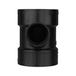 Charlotte Pipe 4 in. Hub X 2 in. D Hub ABS Sanitary Tee