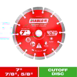 Diablo 7 in. D X 7/8 in. Diamond Masonry Cut-Off Disc 1 pk