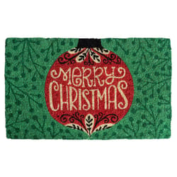 Entryways 18 in. W X 30 in. L Green Ornament Coir Door Mat