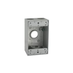 Bell Old Work 32 cu in Square Aluminum 2 gang Weatherproof Box Gray