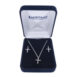 Montana Silversmiths Women's Unwavering Cross Silver Jewelry Sets Brass Water Resistant