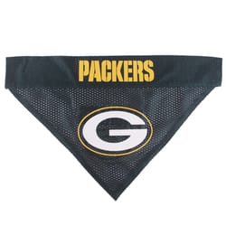 Pets First Green/White Green Bay Packers Cotton/Nylon Dog Collar Bandana Large/X-Large