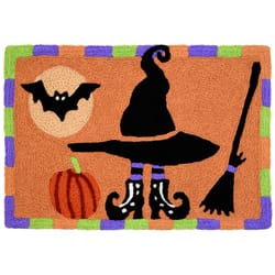 Jellybean 20 W X 30 in. L Multi-color Witches Hat Polyester Accent Rug